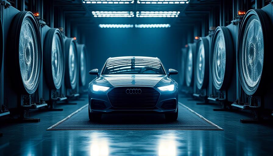 AWD dynamometer machine with vehicle being tested