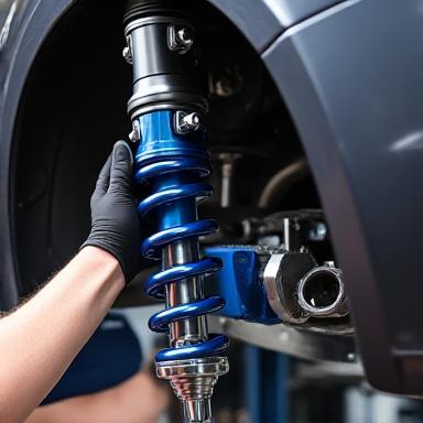 Performance coilover shock absorber installation